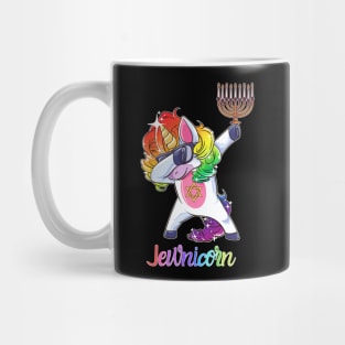 Jewnicorn- Jewish Dabbing Unicorn Hanukkah Mug